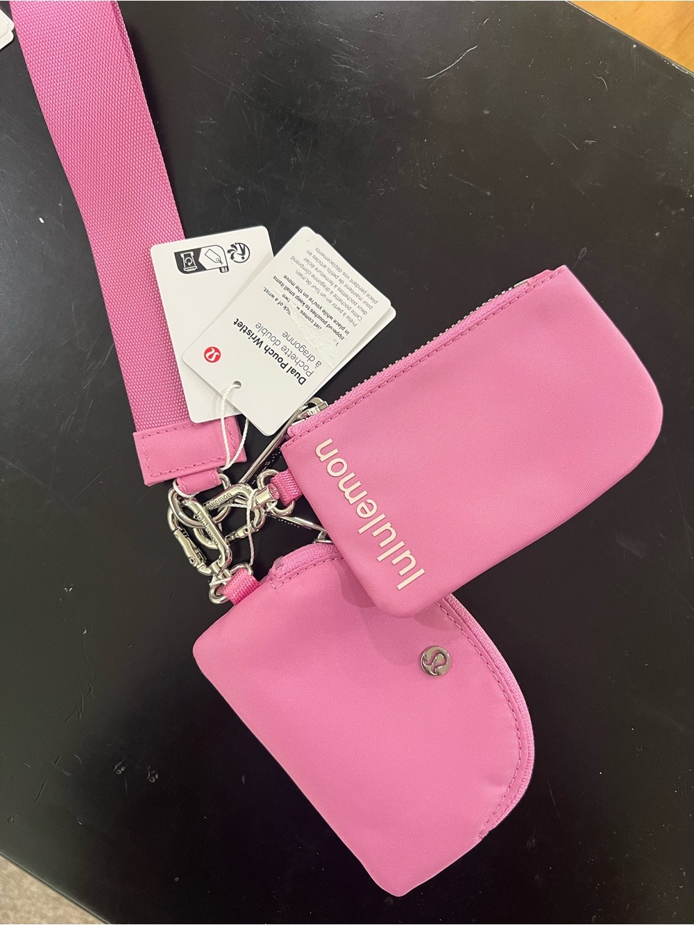lululemon athletica Pink Double Pouch Crossbody Strap